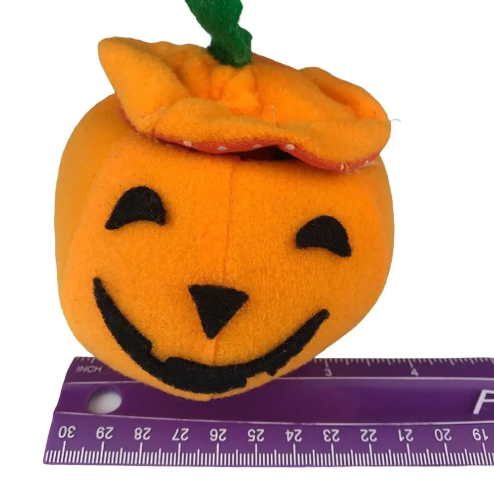 Applause 1986 Halloween Pop Up Pumpkin Plush Bat Jack-O-Lantern Stuffed Vintage